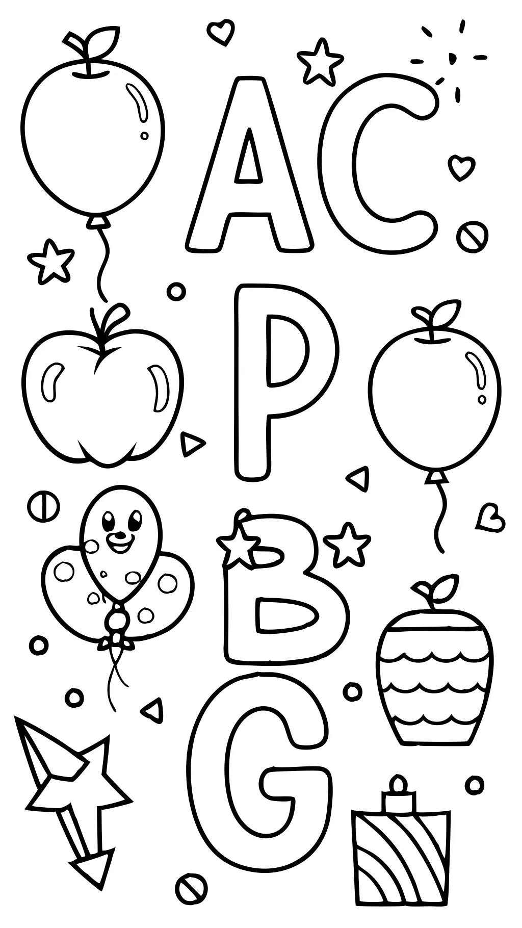 alphabet coloring pages free printable